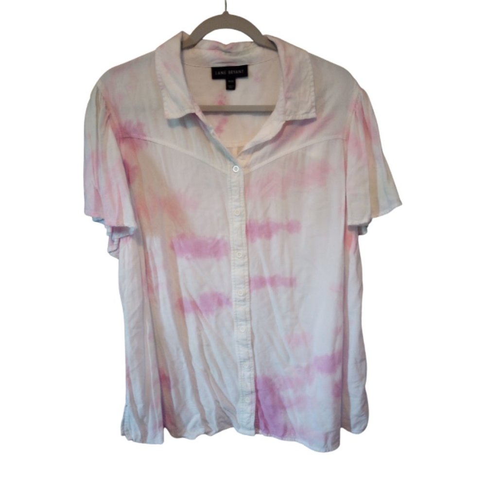 Lane Bryant Tie Dye Button Up Plus Size 18/20